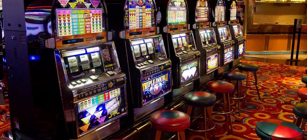 gambling at a slot machine