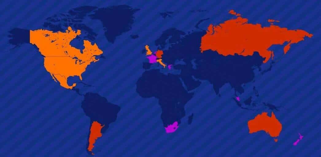 countries states